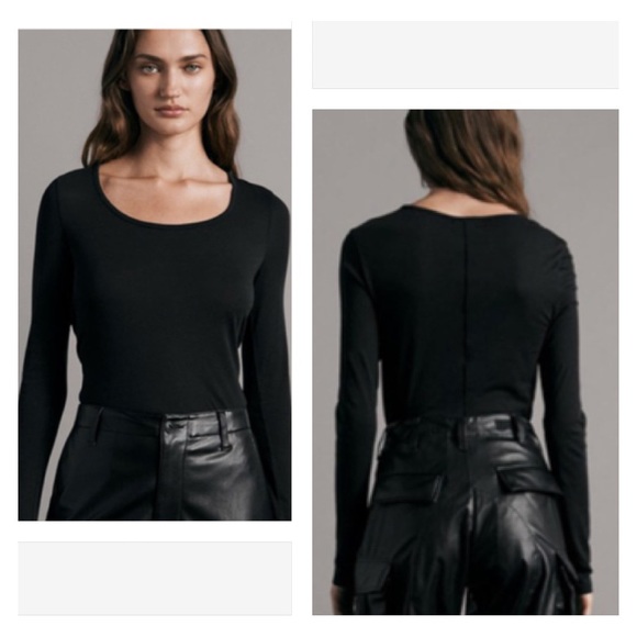 Rag & Bone Luca Long Sleeve Tee In Black Size SP - Picture 5 of 11